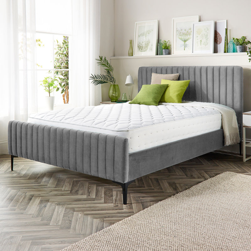 Eiler Upholstered Bed, Double (4'6), Grey