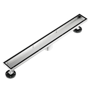 48 In. Stainless Steel Linear Shower Drain With Tile-In Pattern Surface