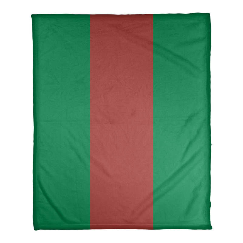Couverture polaire basket Boston, l 30 po x L 40 po, Vert / Doré