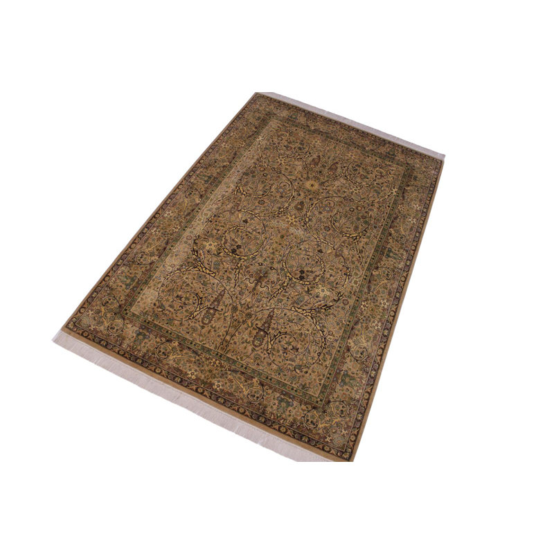 Tapis brun clair / brun en laine Passyunk