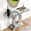 Grande console en forme de miroir en forme de losange concassé pour un couloir et un salon