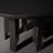 Round black oak dining table-1238658557