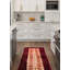 Tapis unique en laine noué à la main nouvel âge 2 pi 9 po x 6 pi 1 po Macaluso beige / orange / rouge