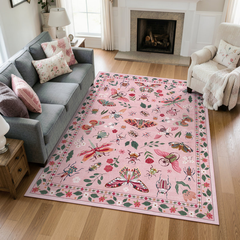 Tapis lavable pour animaux et insectes Goldene, Rectangle 6 pi x 9 pi