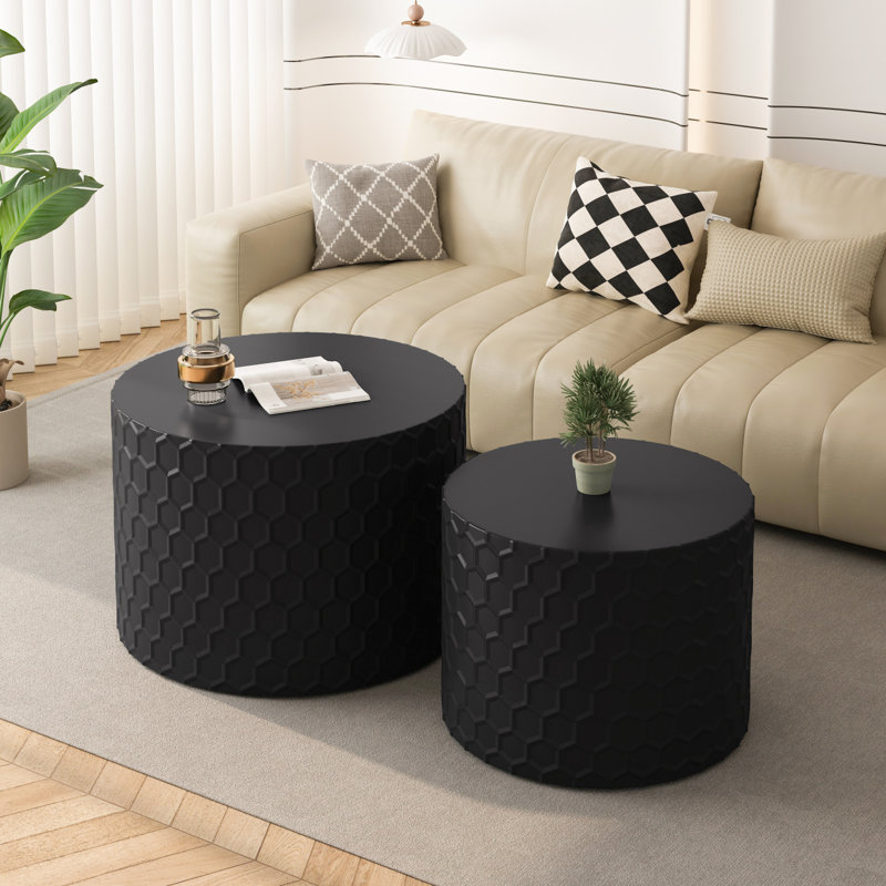 Ensemble de tables basses Nesting, Black