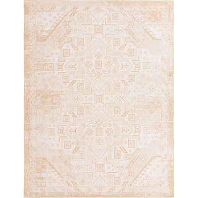 Oriental Area Rug in Ivory