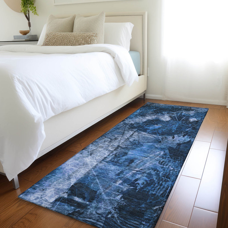 Washable Floral Indoor / Outdoor Rug, Runner 2'3" x 7'6"