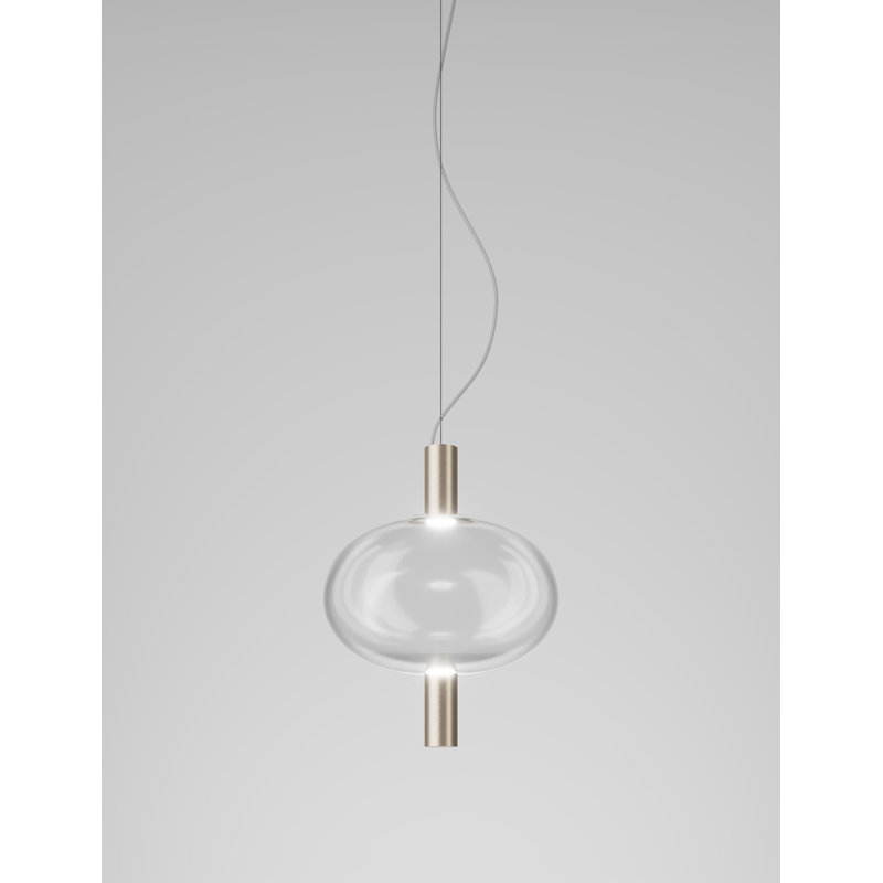 Riflesso 1 - Light Pendant, Crystal Transparent, Matte Gold