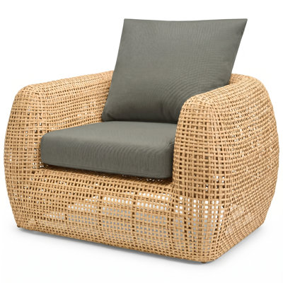 Sydney Mesquite Outdoor Patio Club Chairs - Canvas Spa