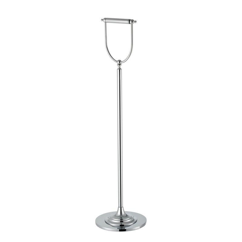 Free Standing Toilet Paper Holder, Polished Nickel
