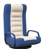 Floor Chair - Blue And Cream Comfortable Gaming Chair With Adjustable Design, 360-Degree Rotation, Easy Storage & Assembly