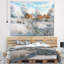 Paysage neige village tapisserie-28484010
