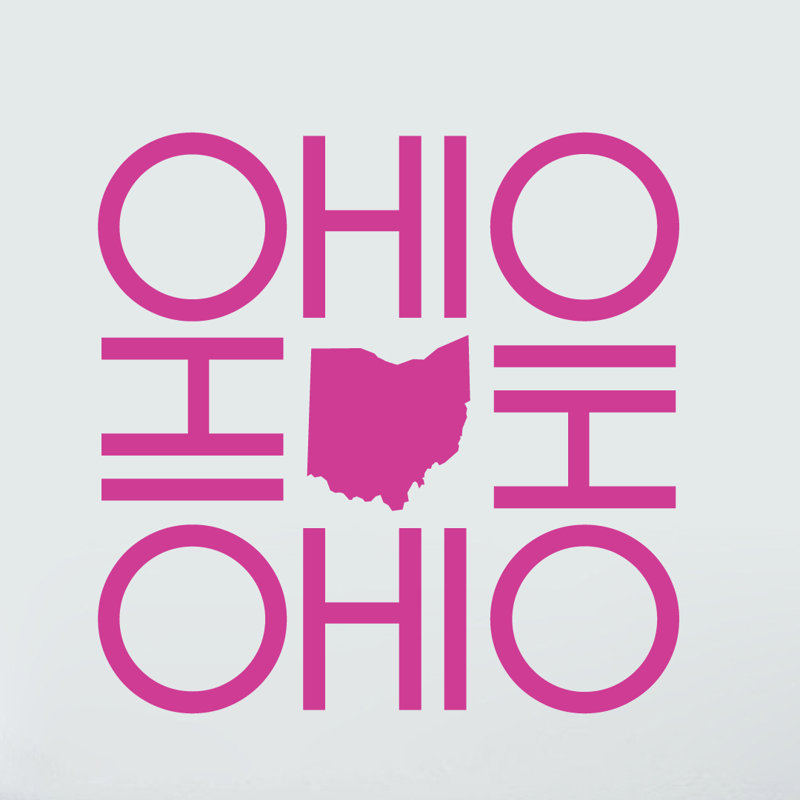 Décalcomanie murale ohio, Rose vif