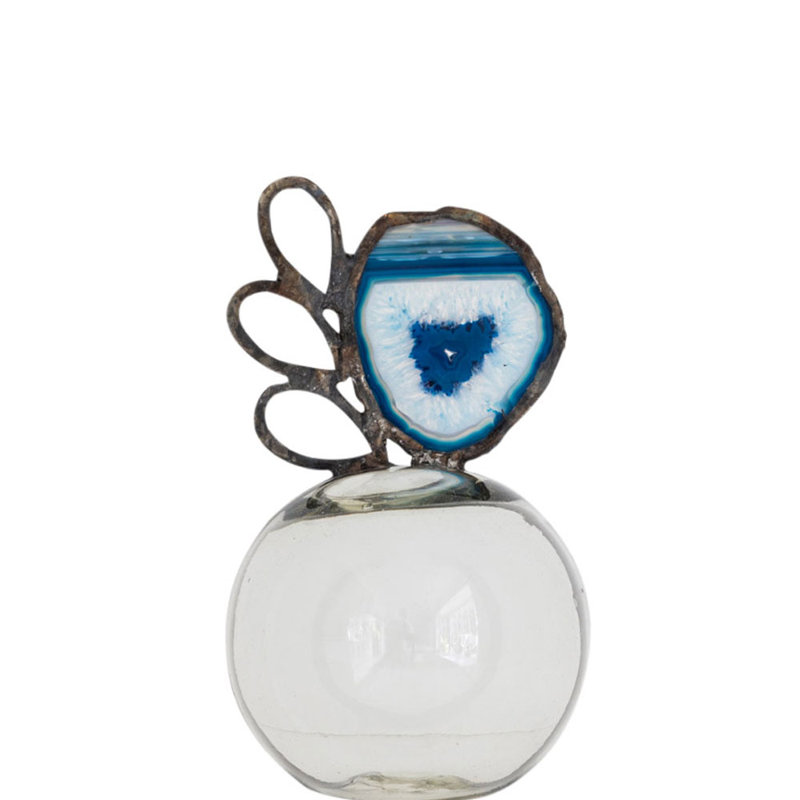 Aggate with Crystals Float Sculpture