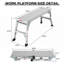 Banc de travail portatif en aluminium
