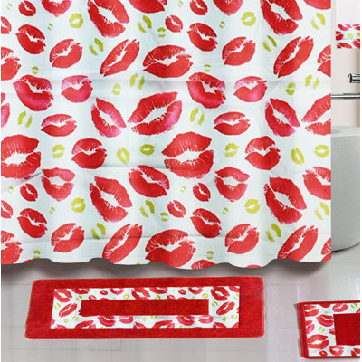 18PC Bathroom Set - Lipstick Kisses