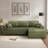 109.8-inch Cloud Modular Sectional Sofa Couch with L-Shape Chaise-977065432-977065433