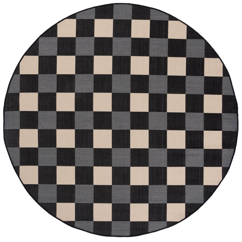 Tapis intérieur / extérieur Mererid, Rond 6 pi 7 po