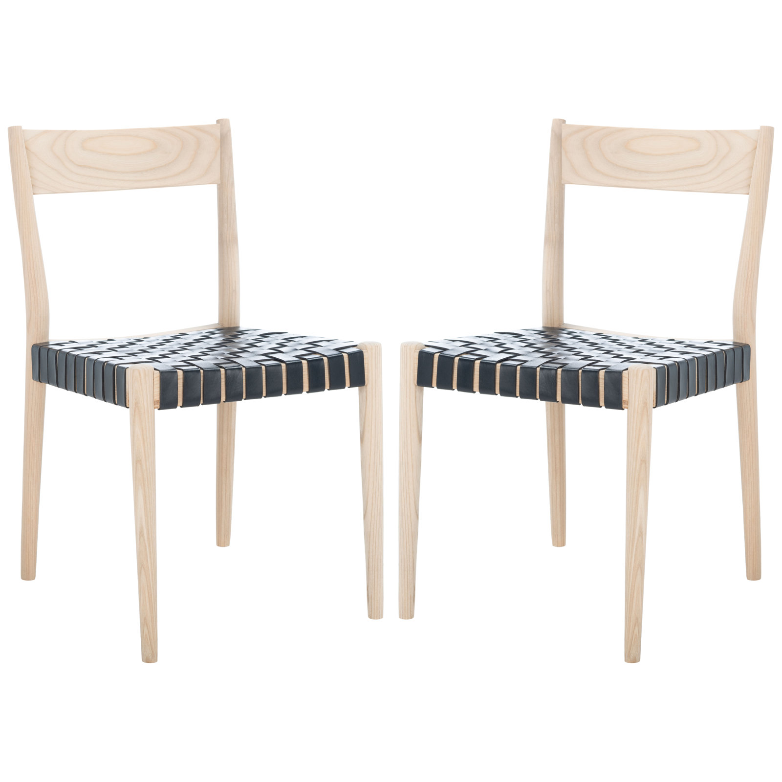Cosme Armchair, Black/Light Wood