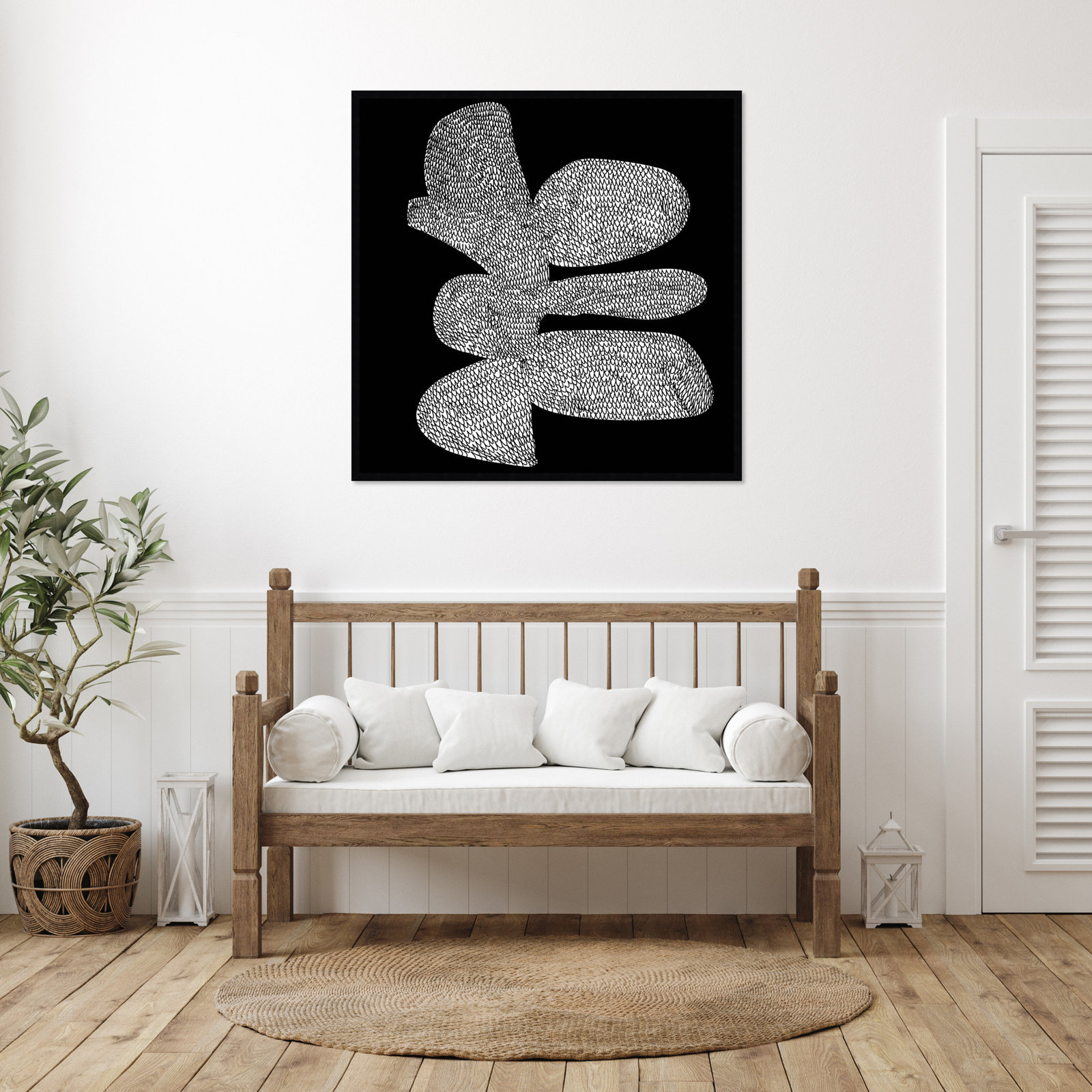 Bera "Craft" Print by Dan Hobday, 41" H x 41" W, Black