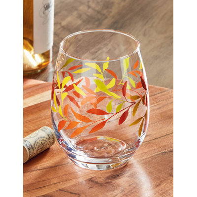  Autumn Botanical Stemless Wine