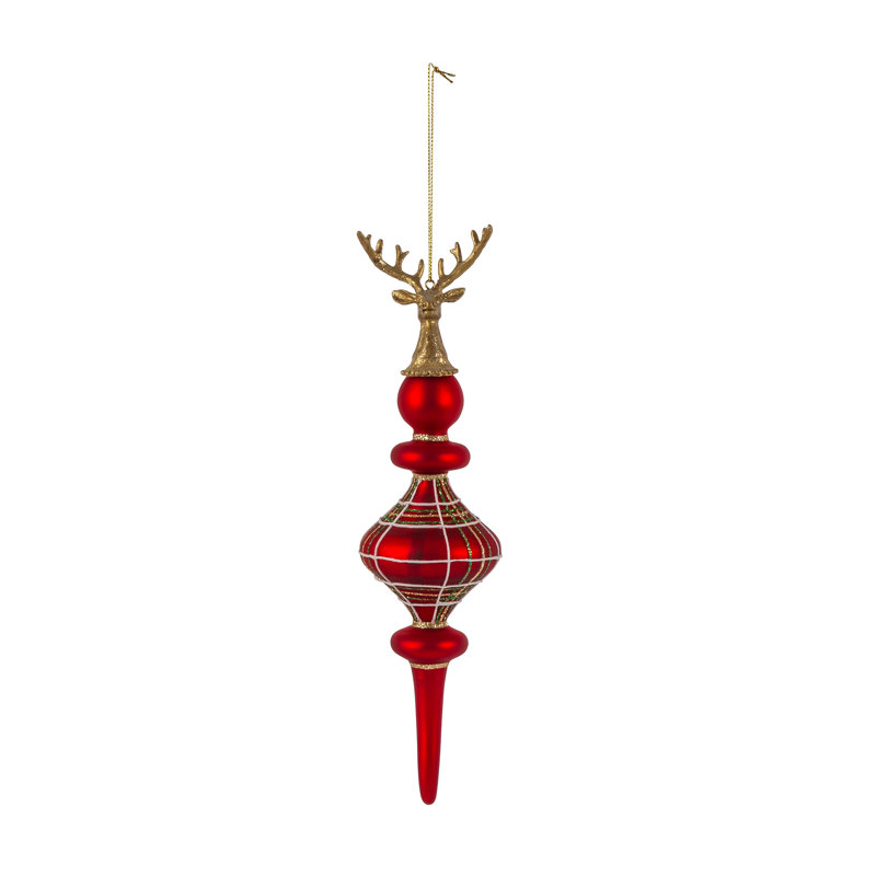 10.5'' Glass Animals Holiday Shaped Ornament