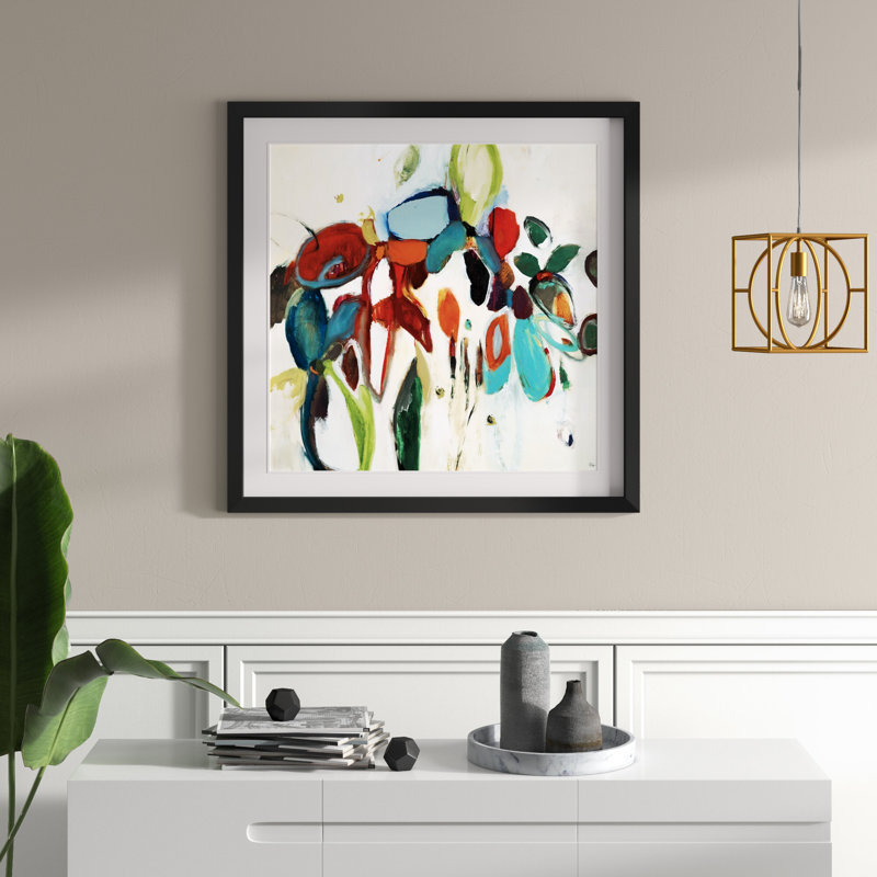 Hymera Floral Hints par Lisa Ridgers - reproduction d'art, H 20 po x l 20 po x P 1,5 po, Toile