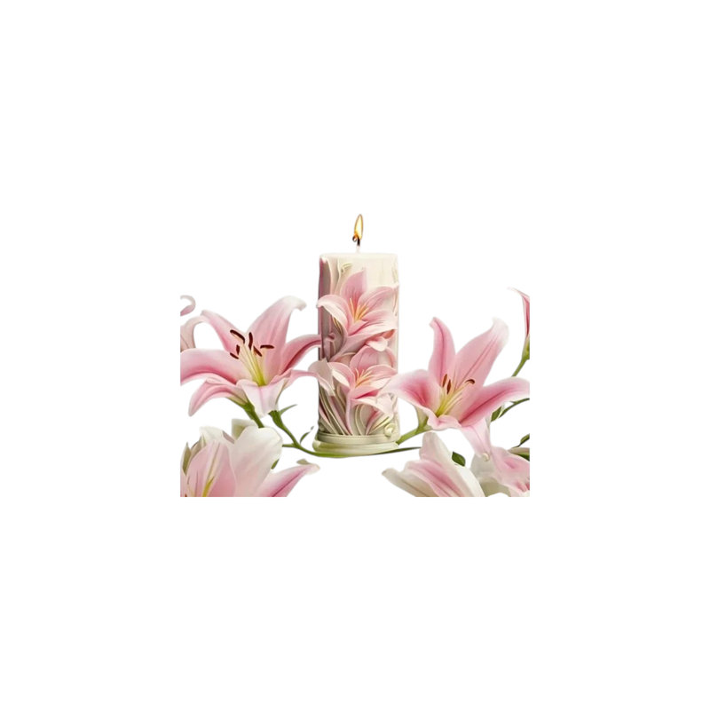White Silicone Tulip Candle Mold