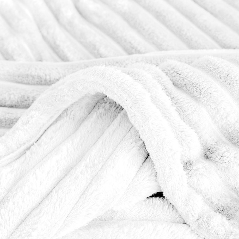 BELLISSIMA PLUSH THROW, 200cm x 150cm, White