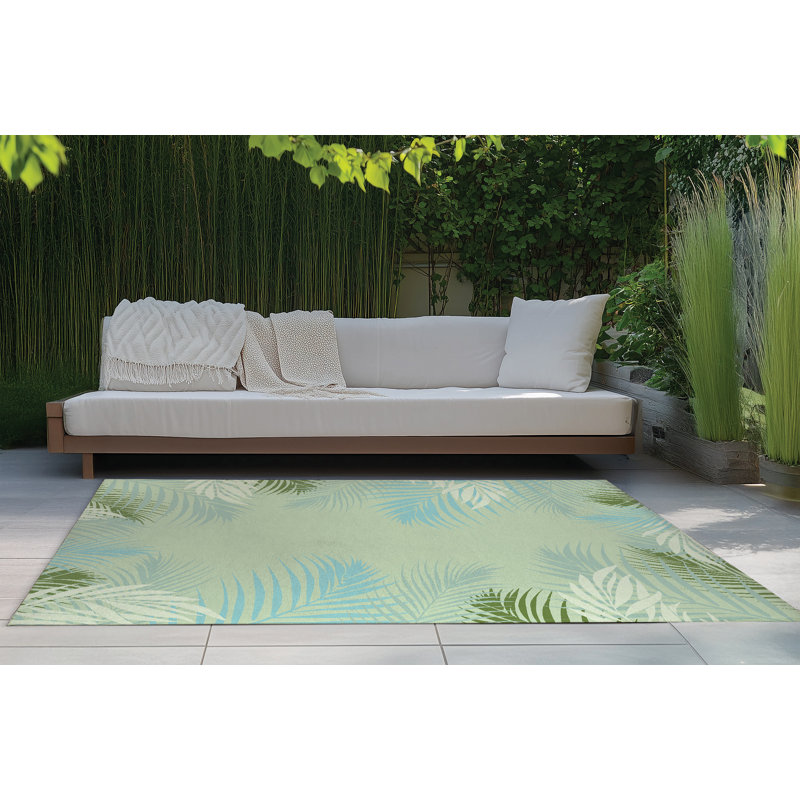 Tapis extérieur Waving Palm, Rectangulaire 2 pi x 3 pi
