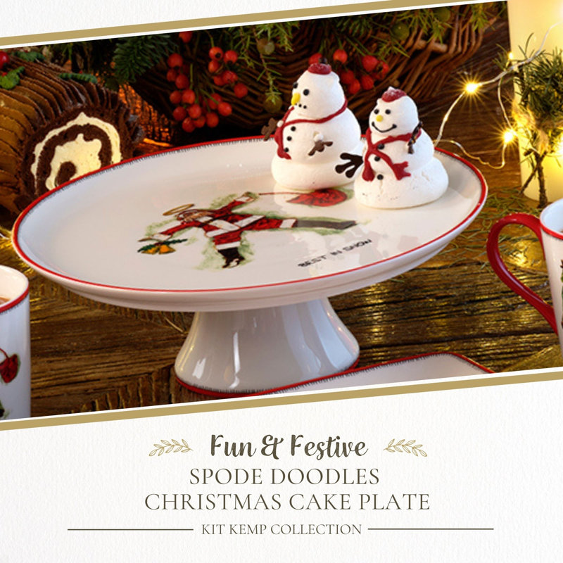 Doodles Best in Snow Cake Stand