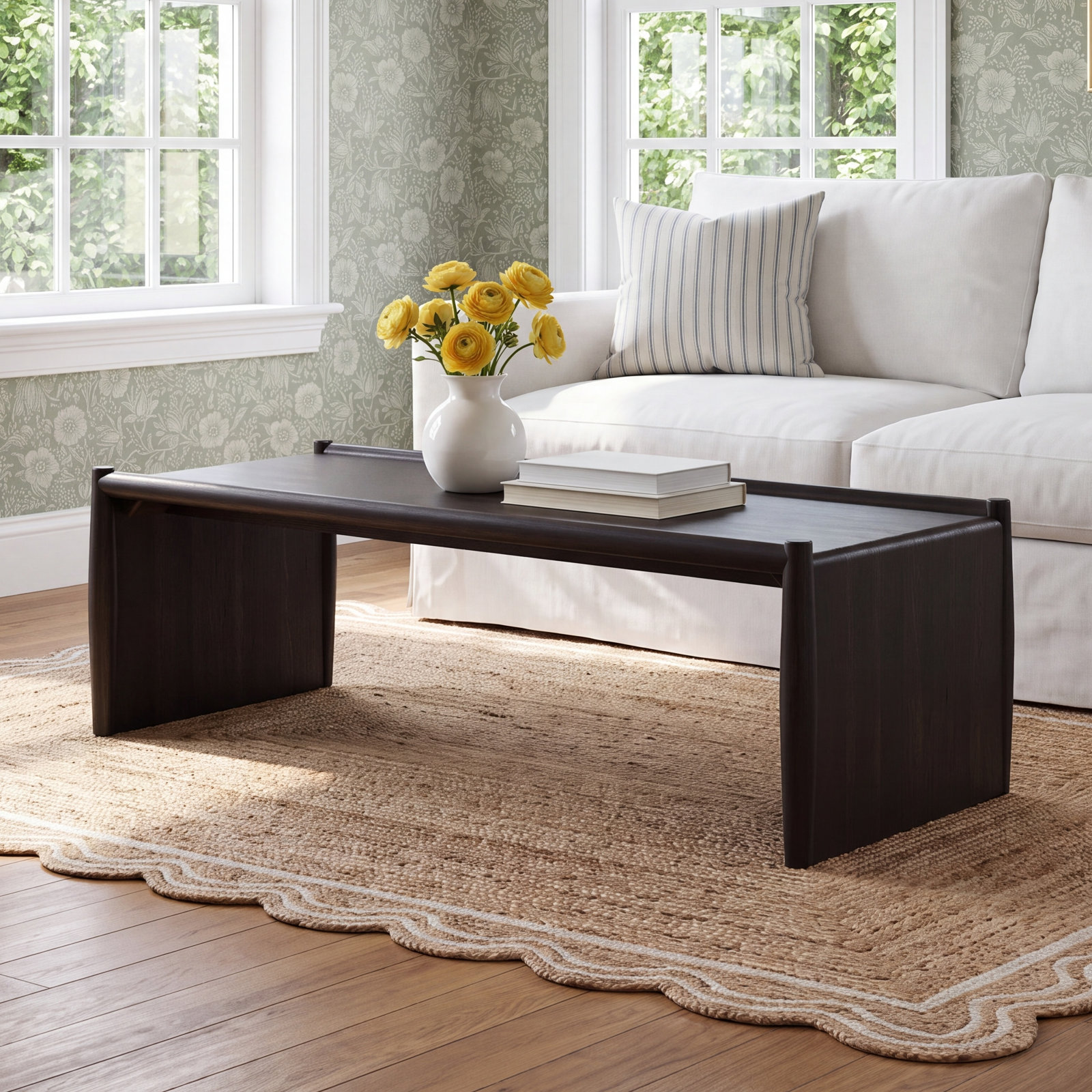 Cayenne Solid Wood Single Coffee Table, Black