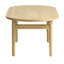 Table basse Mid-Century moderne ovale, naturel