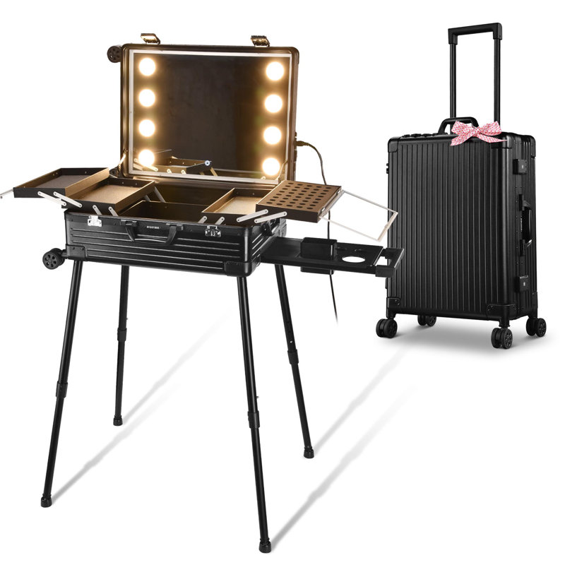 Organisateur de maquillage en aluminium