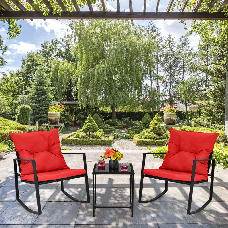 Outdoor Jorgia 2 - Person Seating Group, Red
