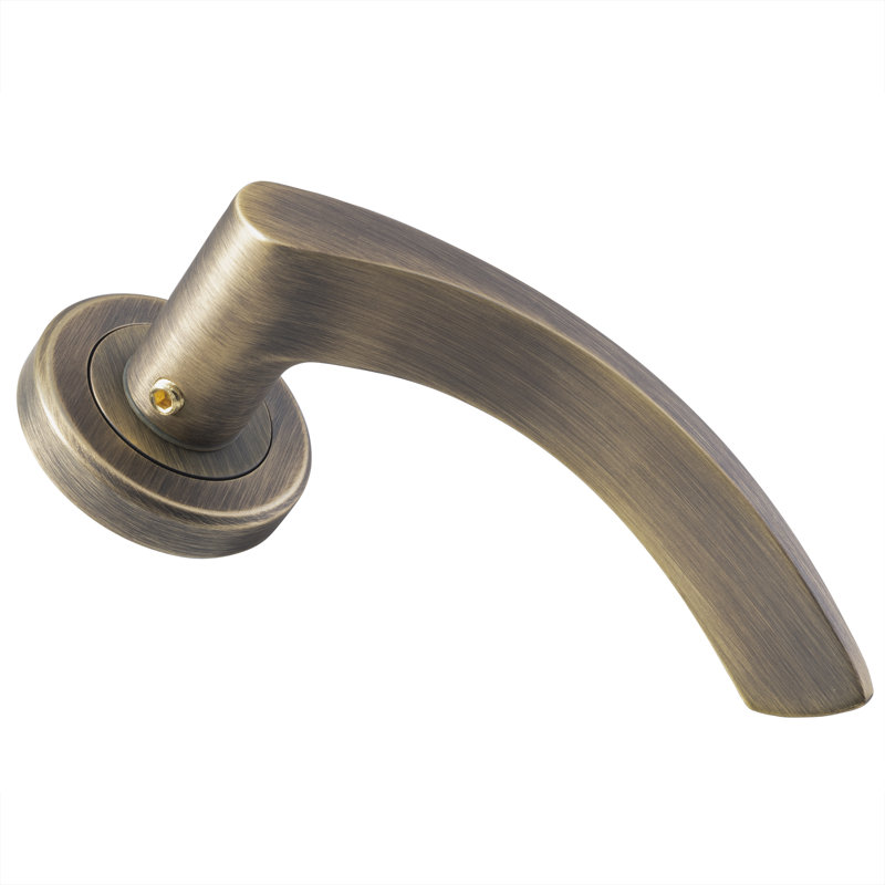 Serozzetta Latch Door Handle, Antique Brass
