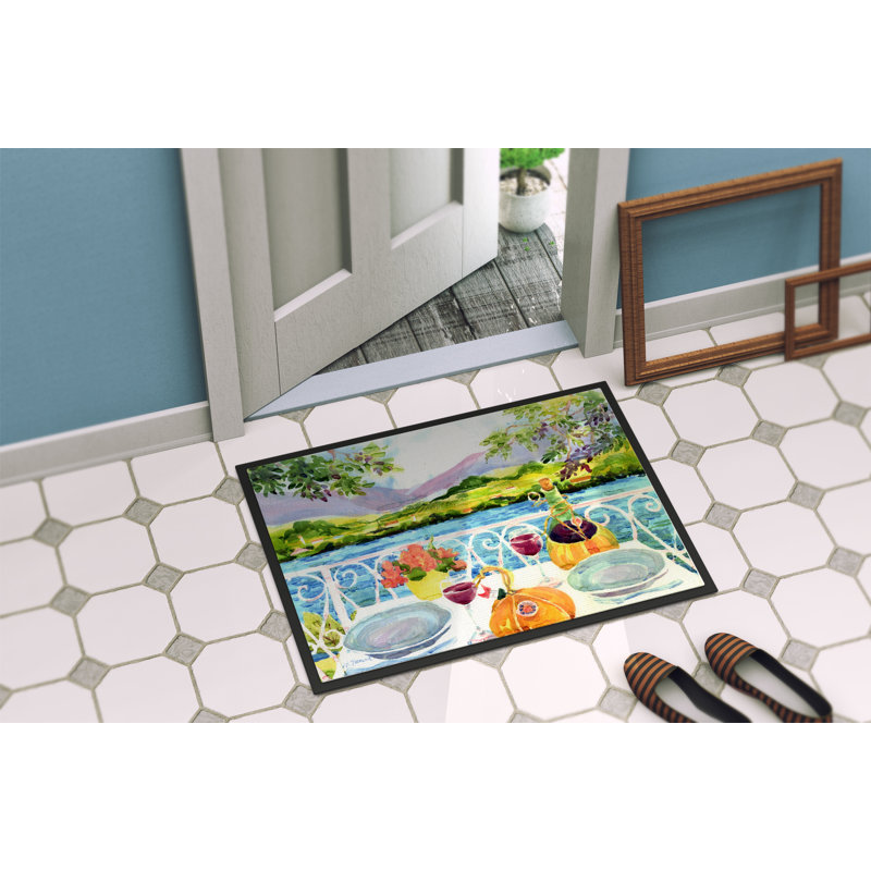 Tapis d’extérieur anti-dérapant à vin anti-feu l’après-midi, Rectangle 1 pi 6 po x 2 pi 3 po