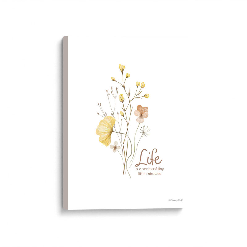 «Life Little Miracles» par Susan Ball, reproduction d'art, L 12 po x H 16 po, Does Not Apply, Unframed Canvas