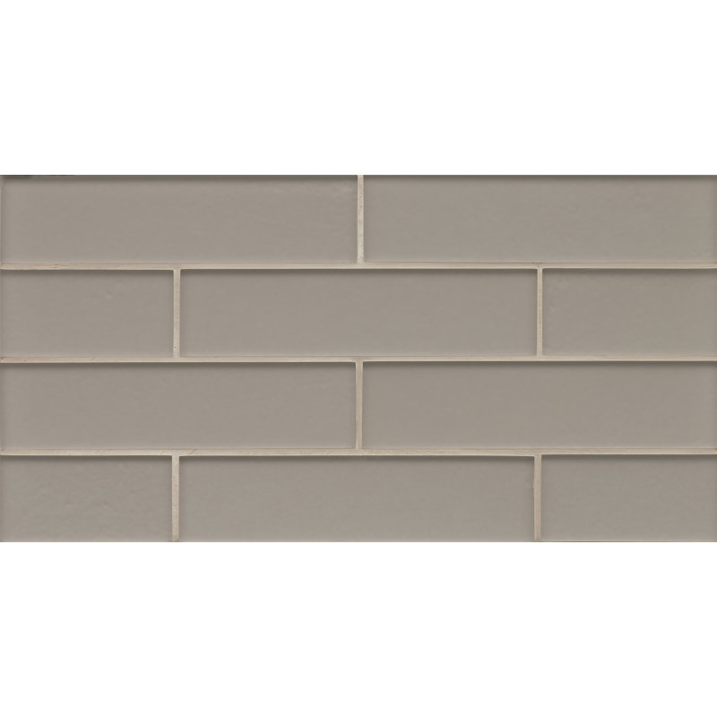 Manhattan 2 in. x 8 in. Matte Tile, Silver