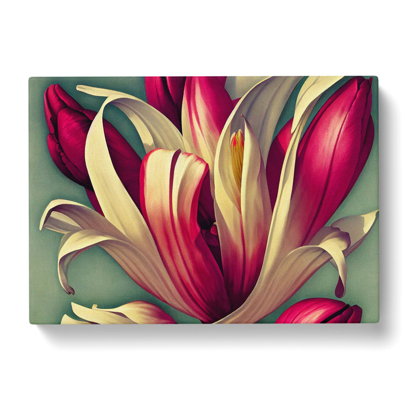Shining Flowers - Wrapped Canvas, 50cm H x 76cm W x 3cm D
