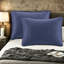 Ensemble de literie réversible bleu marine, conception surdimensionnée en coton, ajout de chambre à coucher confortable