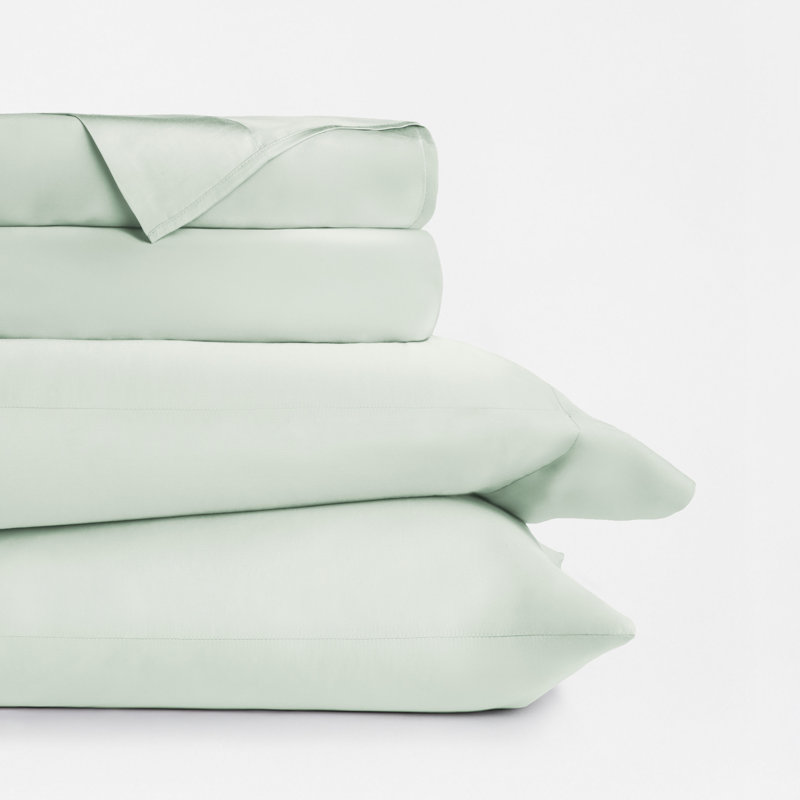 100% Rayon from Bamboo Cooling Sheet Set, King Sheet Set with 2 Pillowcases, Aqua