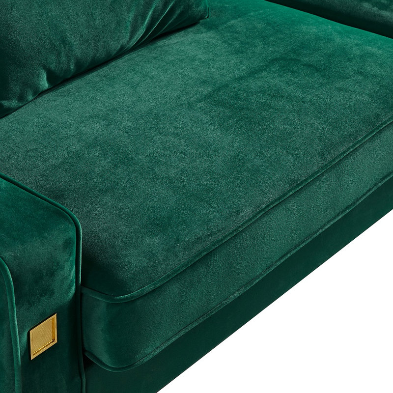 Canapé Darvone 85,44 po, Velours vert