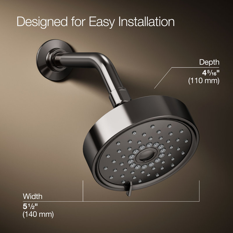 Purist 1.75 GPM Full/Standard Fixed Shower Head, Vibrant Titanium