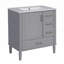 Meuble-lavabo de salle de bain avec lavabo en céramique, porte à fermeture en douceur et plusieurs tiroirs pour un rangement spacieux, design moderne et fonctionnel-117546497