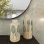 Ensemble de vases de table en céramique 2 pièces vert / brun Huntsdale
