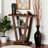 Driftwood Console Table - Modern and Contemporary Walnut Brown Finish
