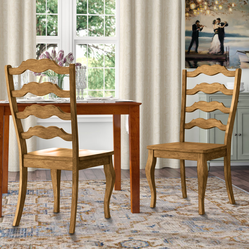 Fortville 17.13'' H Solid Wood Side Chair, Oak
