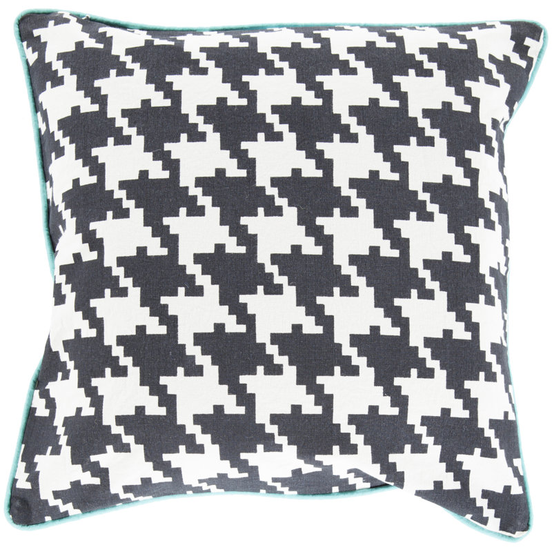  Cotton Geometric Throw Pillow, Lime, 22" x 22", No Fill