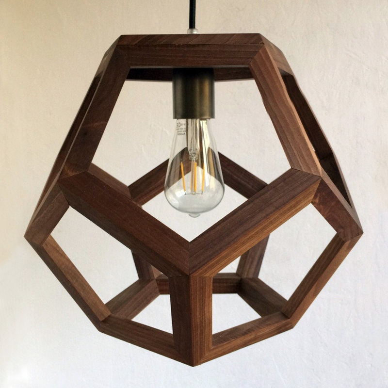 Chiang 1 - Light Oil Geometric Pendant, Walnut